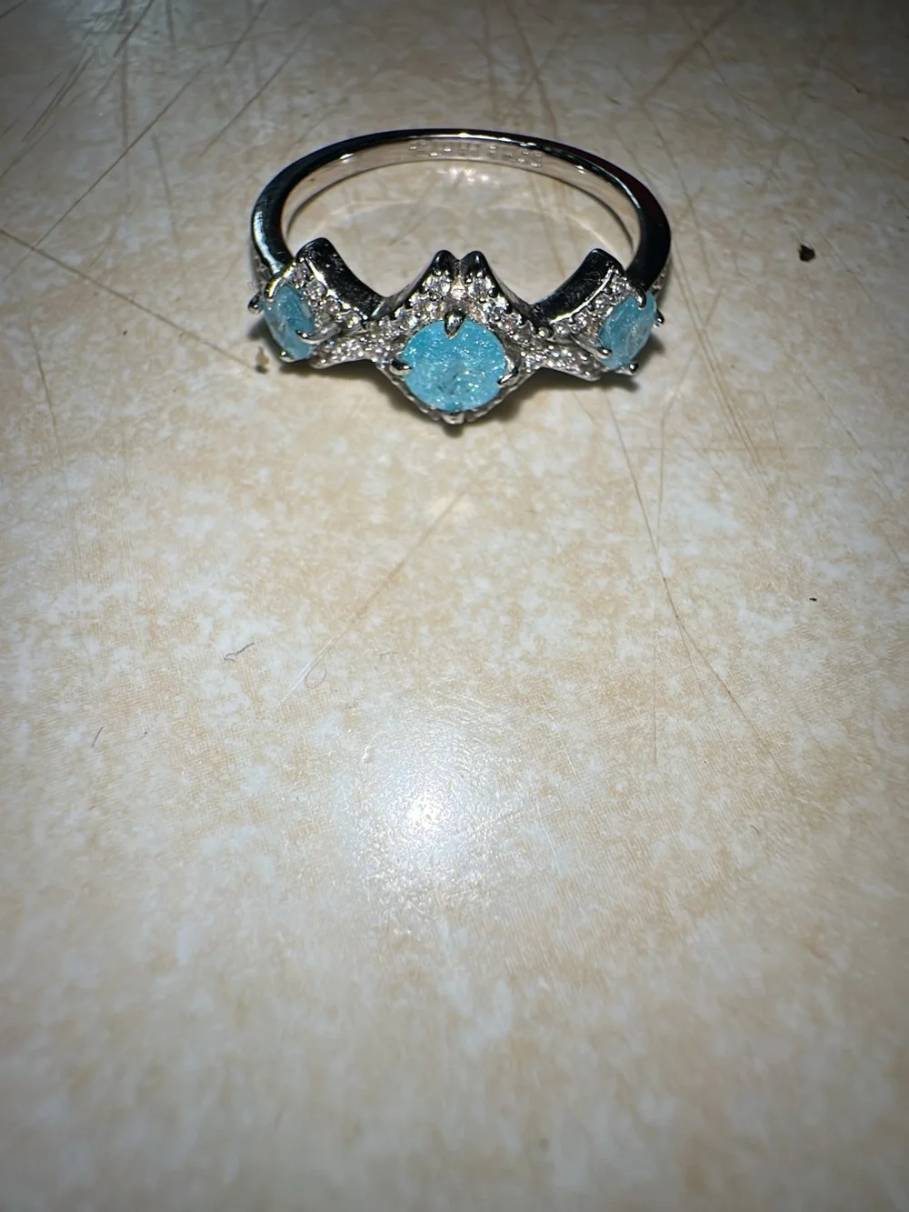 Bomb Party Aqua Blue Druzy Crown Ring - Women's Jewelry